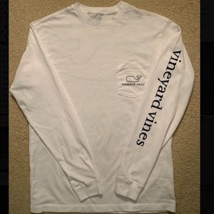 Worn once! Vineyard Vines white long sleeve tee